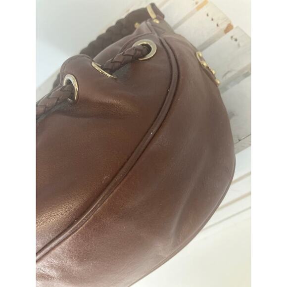 MICHAEL KORS MEDIUM BROWN PEBBLED LEATHER VINTAGE HOBO BAG - Picture 11 of 16
